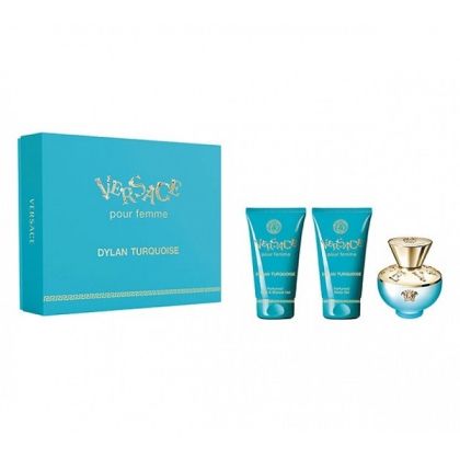 Versace Дамски Парфюм Dylan Turquoise W Set - EdT 50 ml + b/gel 50 ml + sh/gel 50 ml /2020