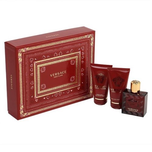 Versace  Eros Flame M Set - EdP 50 ml + a/s balm 50 ml + sh/gel 50 ml /2018