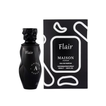 Maison Asrar Flair 100 ml – модерен унисекс парфюм с кафе, тамян и амбра от Дубай