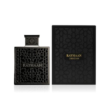 Rayhaan Obsidian 100 ml – мъжки кожено-дървесен парфюм с ирис и уд