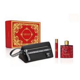 Versace  Eros Flame M Set - EdP 100 ml + EdP 10 ml + pouch /2018