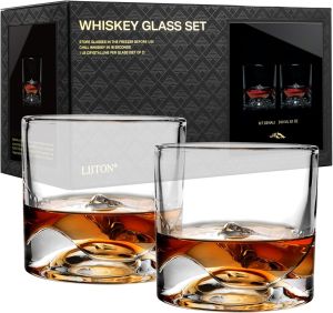 Liiton Подаръчен комплект 2 чаши The Peaks Crystal Whiskey - Denali